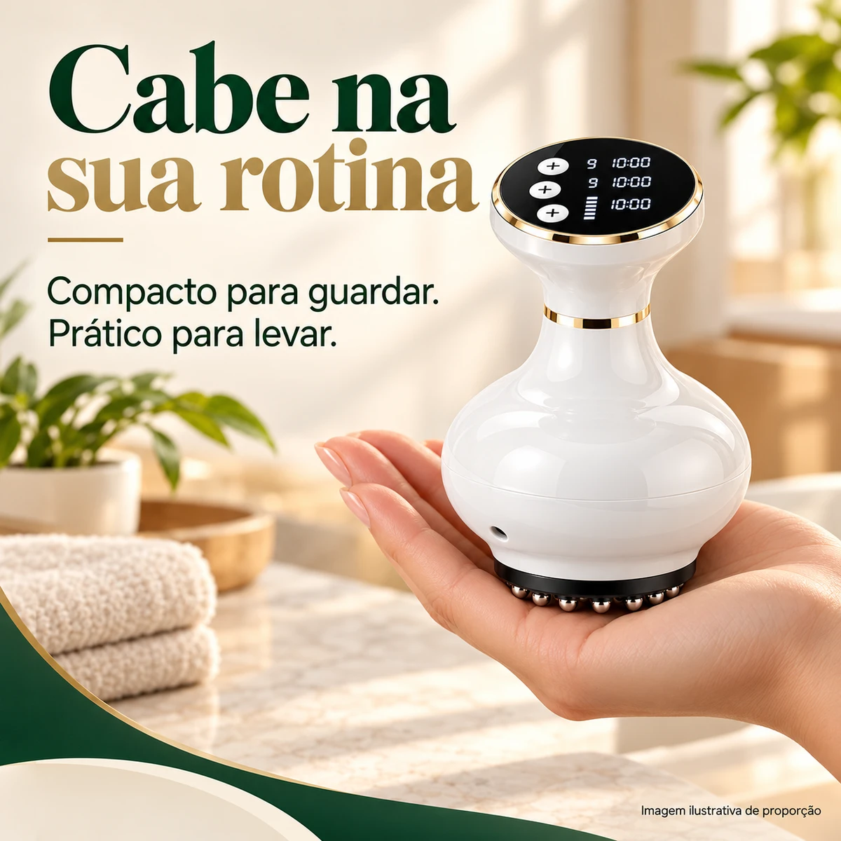 Medidas, capacidade ou compatibilidade de Massageador Corporal com Sucção e Aquecimento