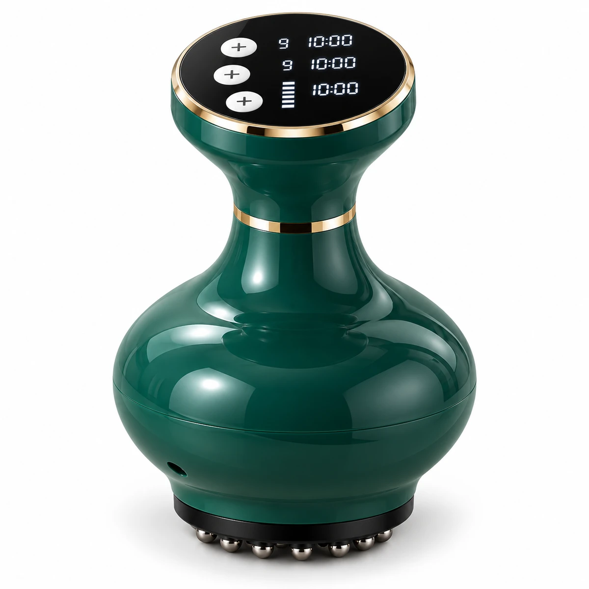Massageador Almiva verde-escuro com tela digital